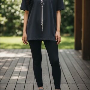 Chico's Long Silver Tassel Pendant Necklace - Silver